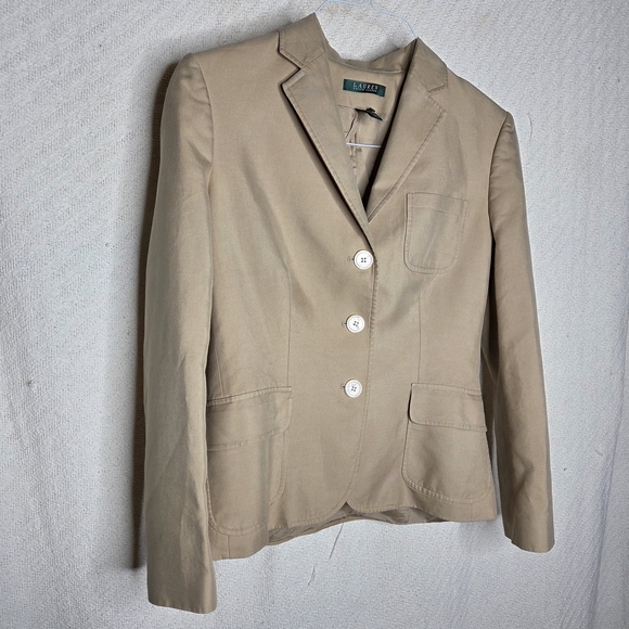 Ralph Lauren Women's Tan Blazer - Picture 2 of 7